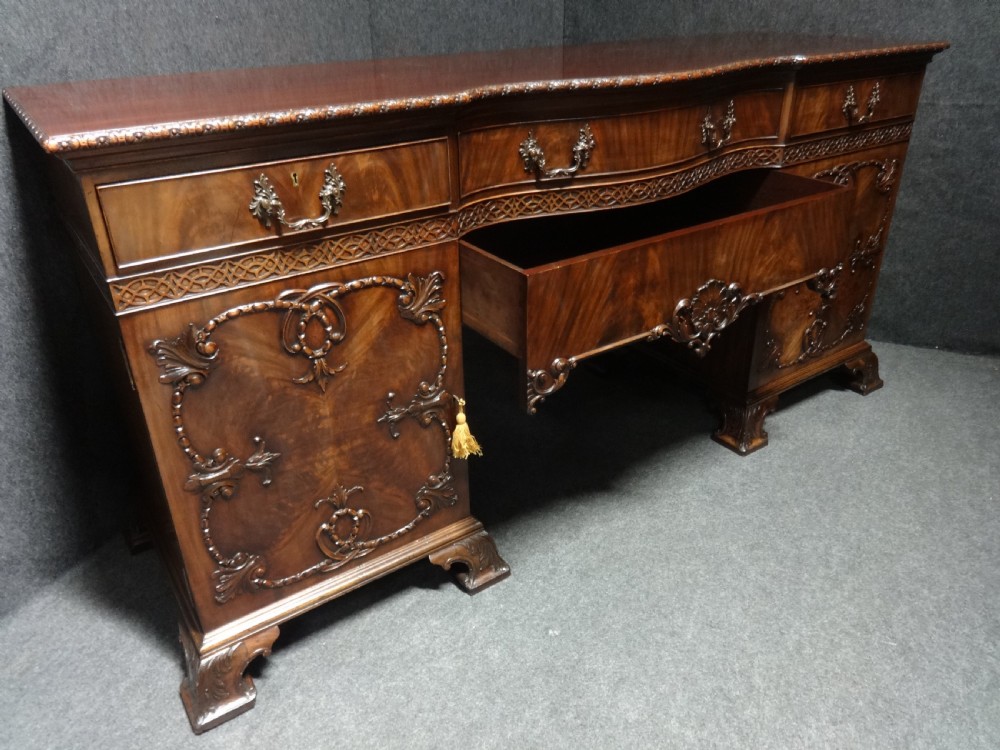 Outstanding Serpentine Mahogany Buffett Sideboard View II