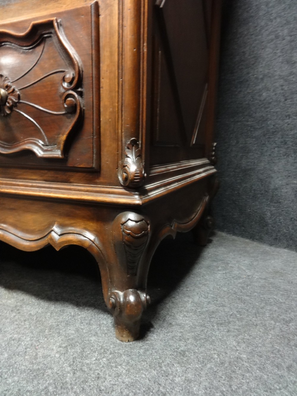 Fabulous French Walnut Commode Chest of Drawers View IV
