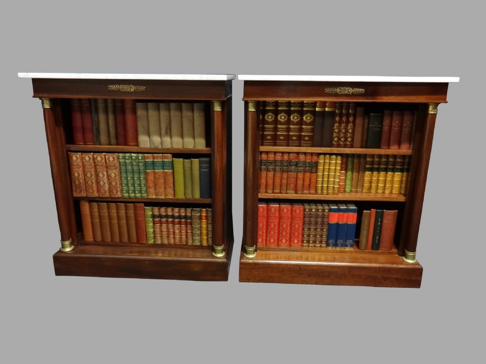 Good Pair Regency Mahogany Adjustable Open Bookcases
