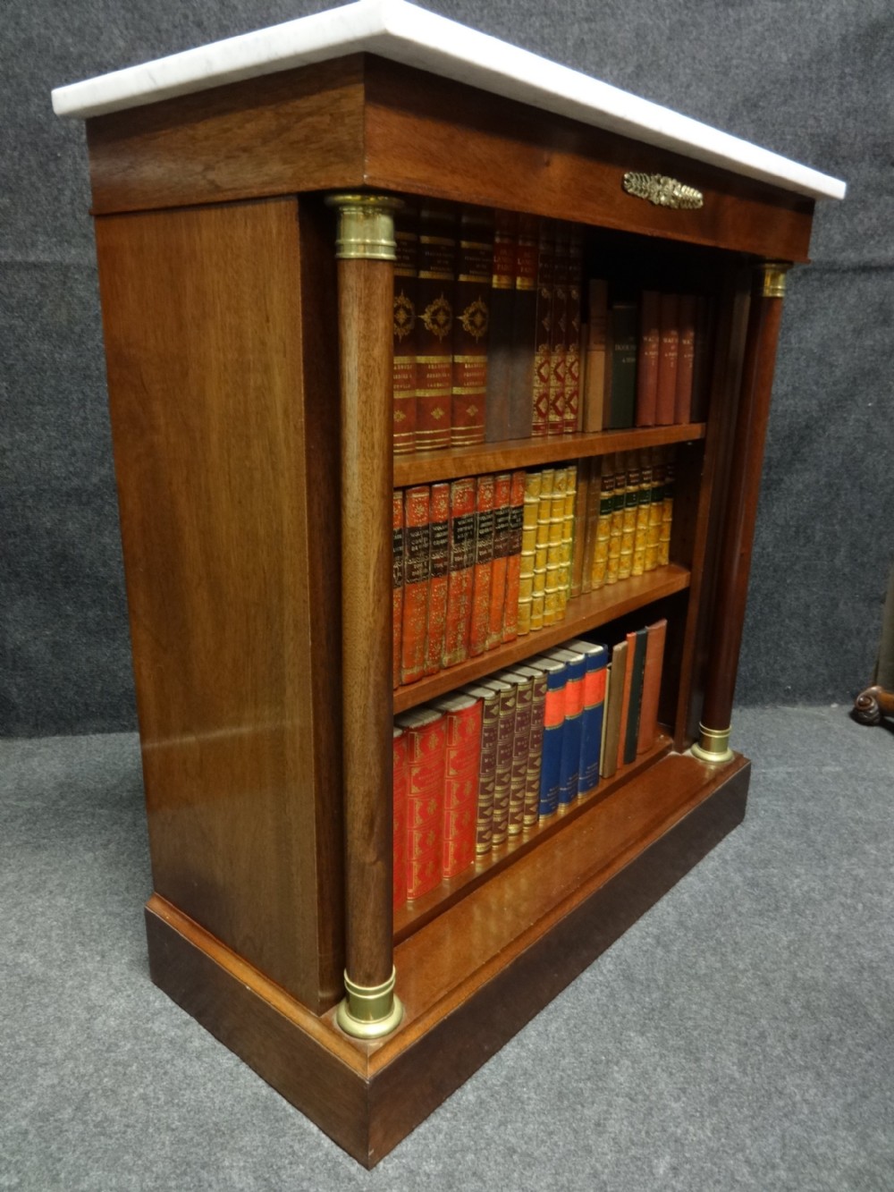 Good Pair Regency Mahogany Adjustable Open Bookcases View V