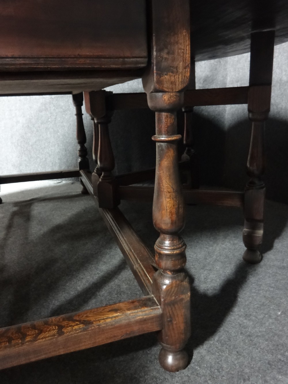A Superb Huge Elm Drop Leaf Double Gate Dining Table View V