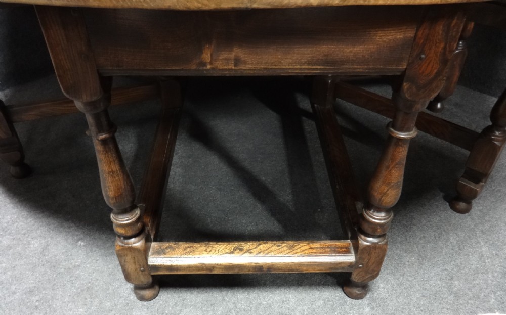 A Superb Huge Elm Drop Leaf Double Gate Dining Table View VIII