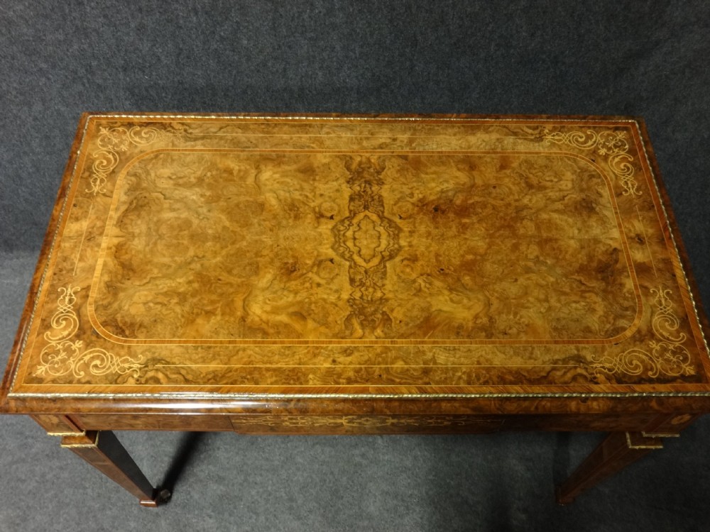 Fabulous Burr Walnut Inlaid  table View XI