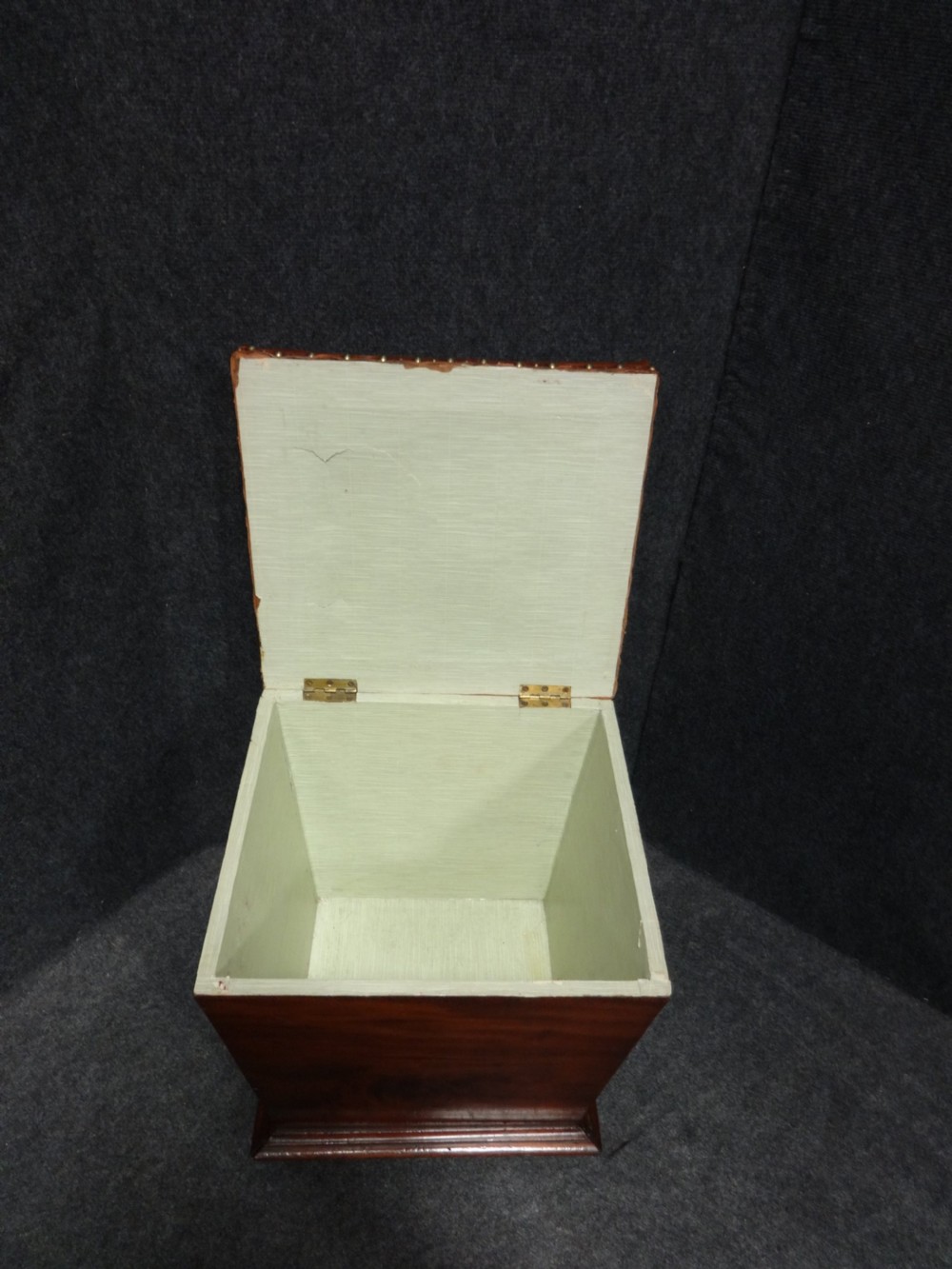 Leather Topped Victorian Mahogany Ottoman View V