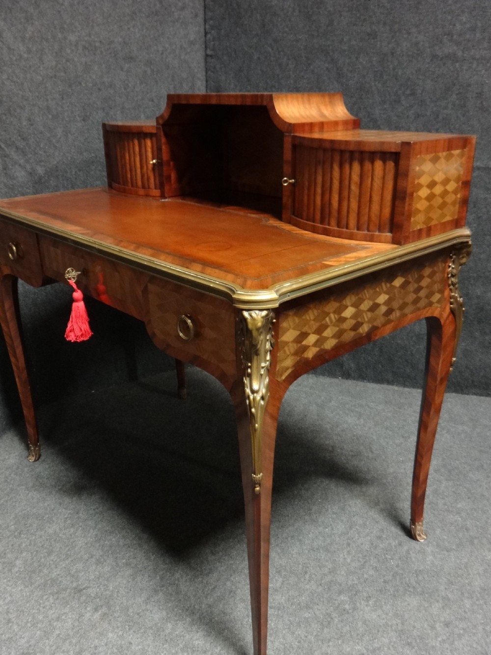 Outstanding French Freestanding Parquetry Ladies Desk View XI