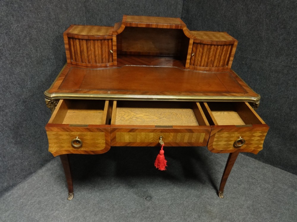 Outstanding French Freestanding Parquetry Ladies Desk View XII