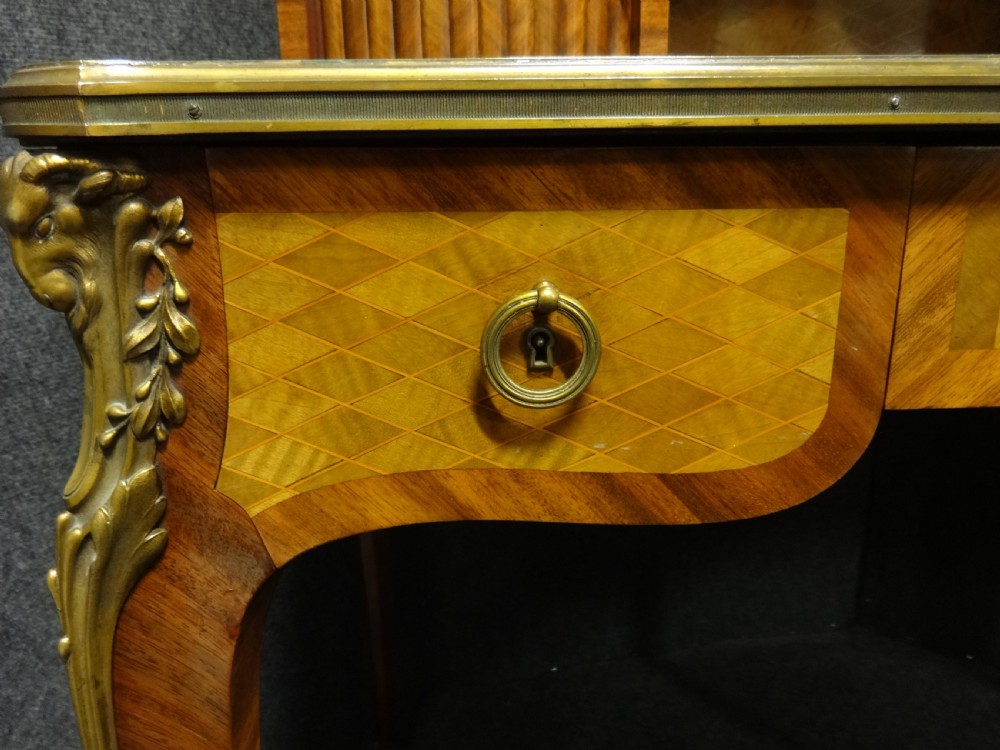 Outstanding French Freestanding Parquetry Ladies Desk View XVII