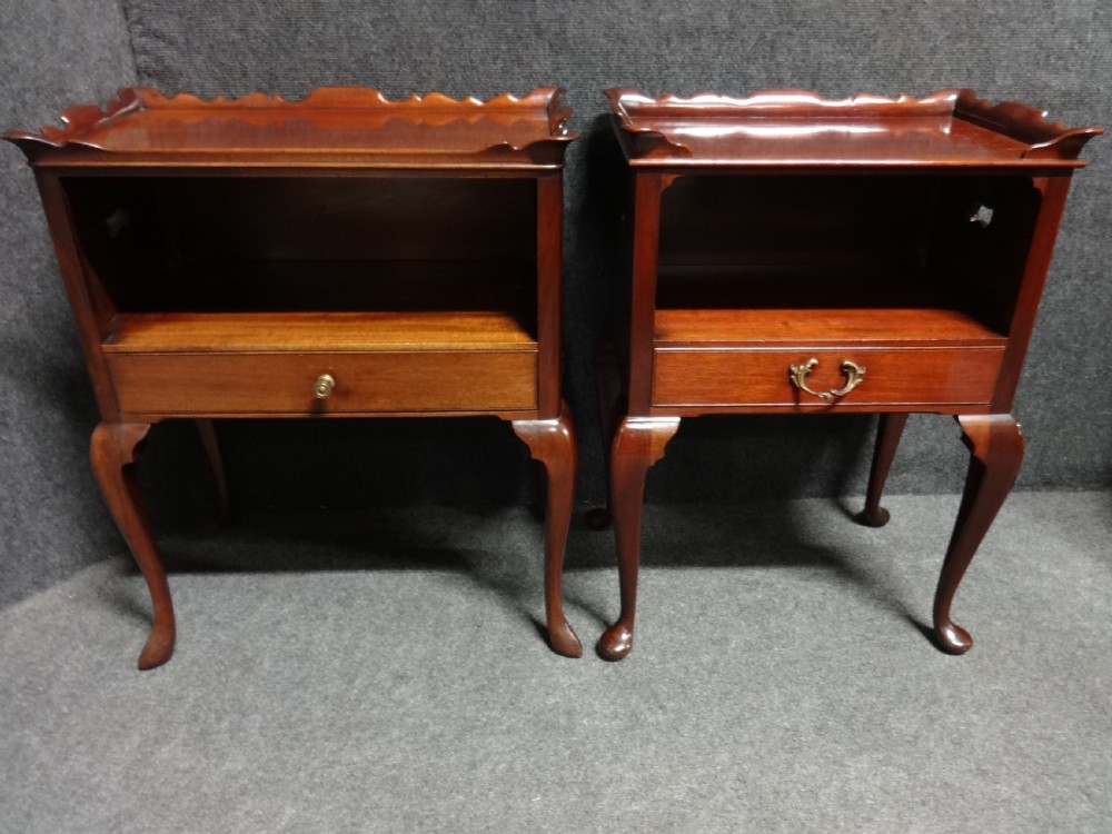 Matched Pair Mahogany Bedside Cabinets View II