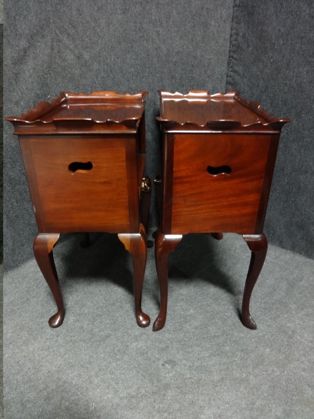 Matched Pair Mahogany Bedside Cabinets View VI