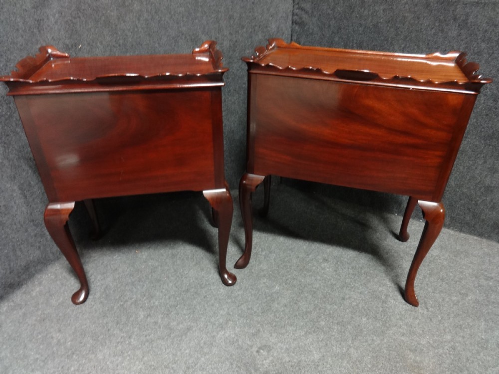 Matched Pair Mahogany Bedside Cabinets View VII