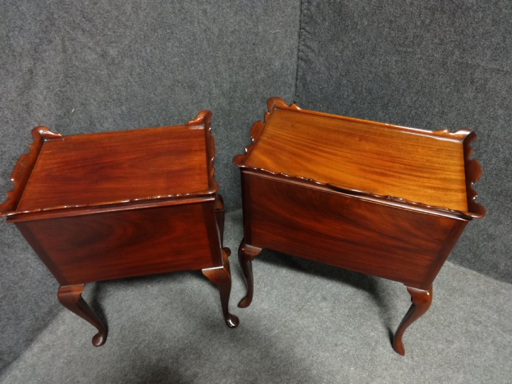 Matched Pair Mahogany Bedside Cabinets View VIII