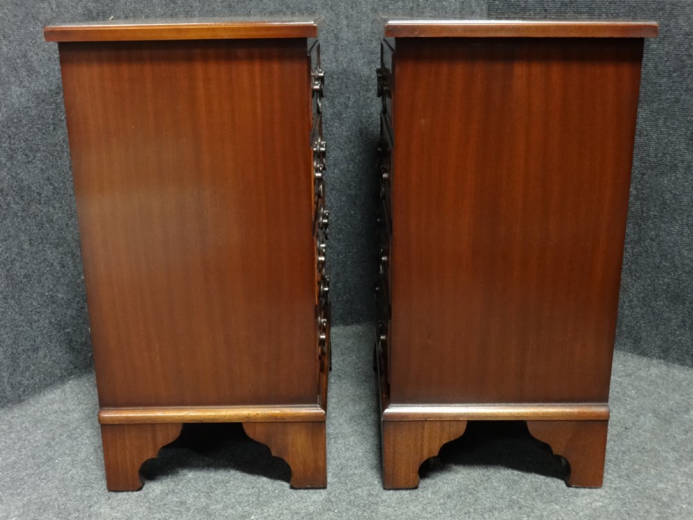 A Good Pair Mahogany Bedside Chest of Drawers View IV