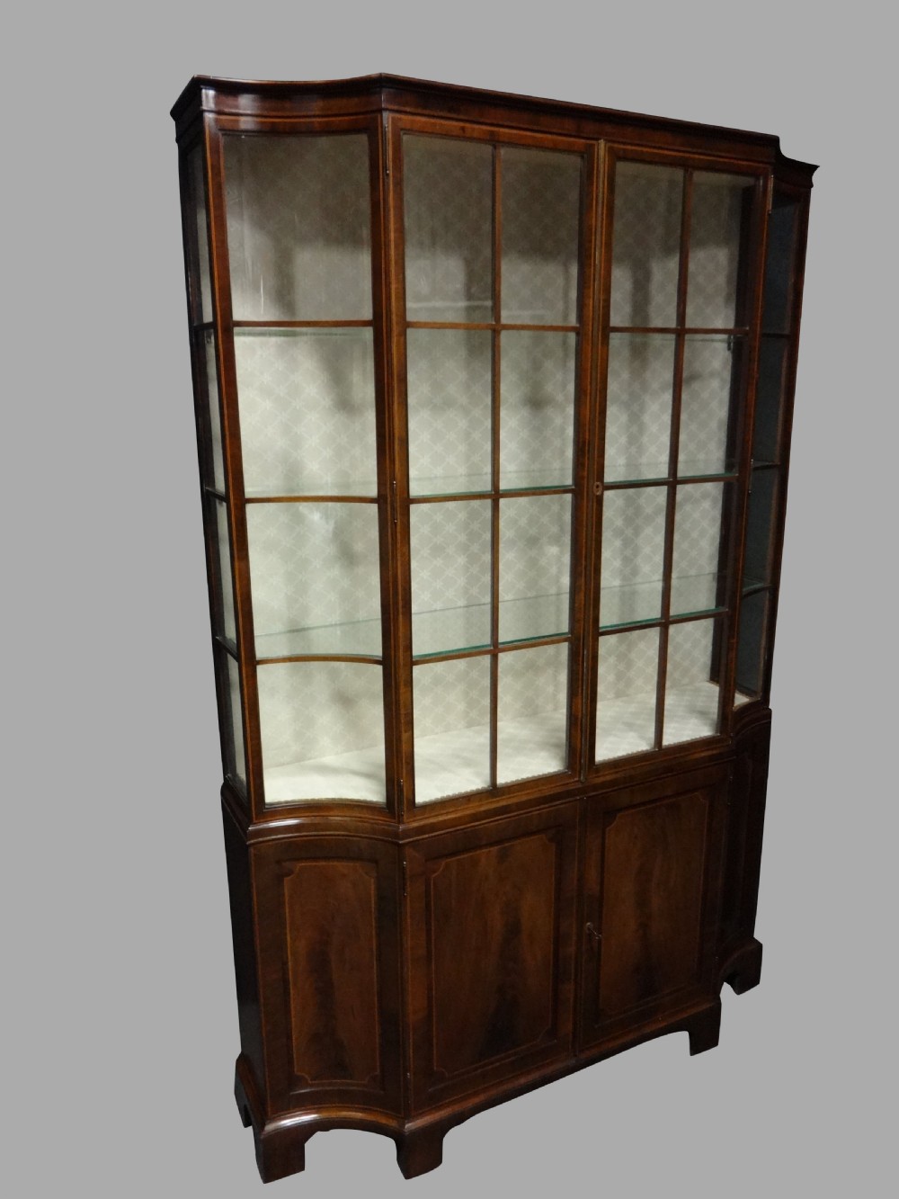 Top Quality Inlaid Mahogany Display Cabinet View II