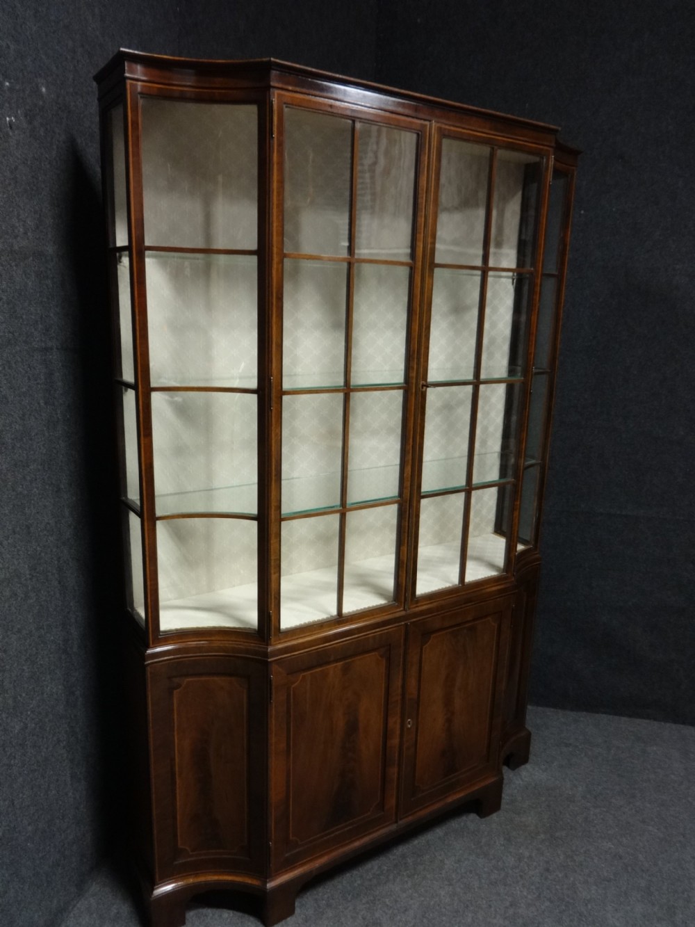 Top Quality Inlaid Mahogany Display Cabinet View V