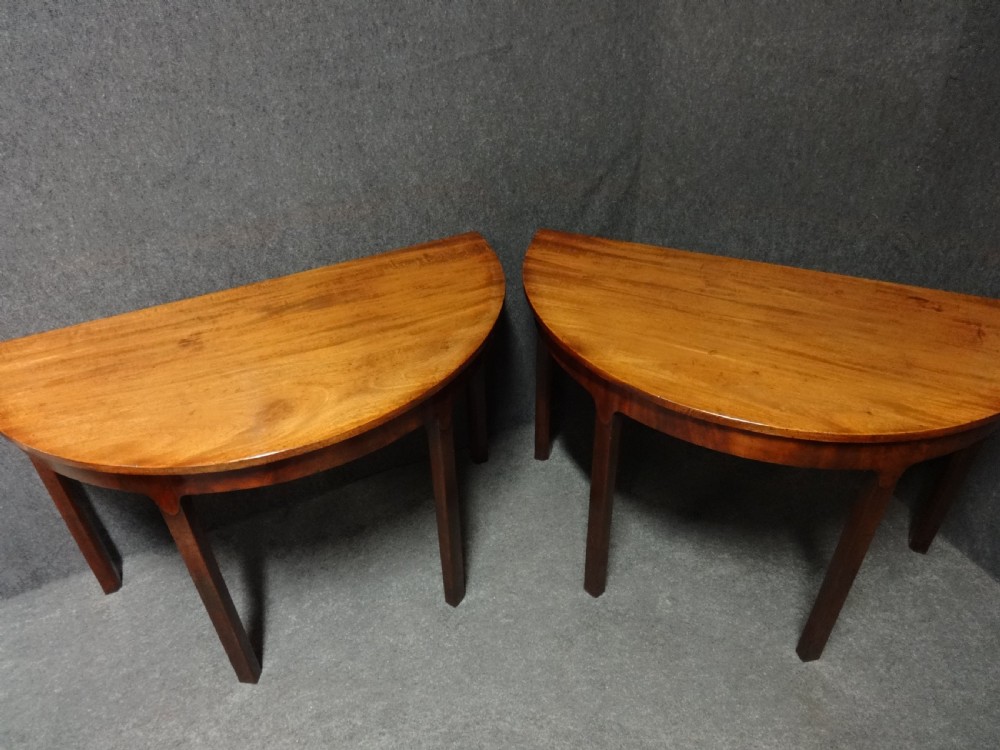 Pair  Georgian Mahogany Console End Tables View II