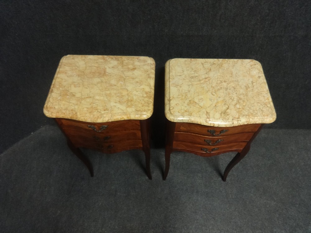 Pair French Kingwood  Bedside Chests of Drawers View II