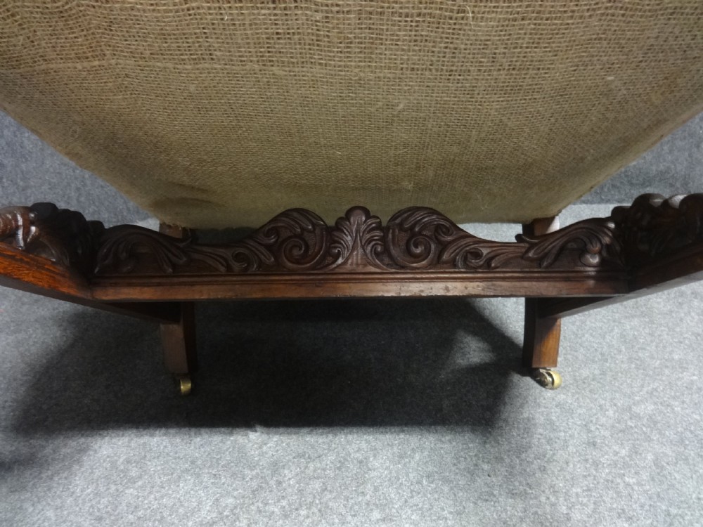 Outstanding Pair Oak and Leather Library Chairs in the manner of Thomas Hope View XI