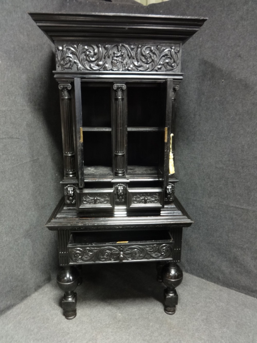 Stunning Ebonised Cabinet on Stand View XI