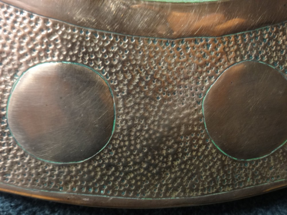 Arts and Crafts Round Copper Mirror View IV
