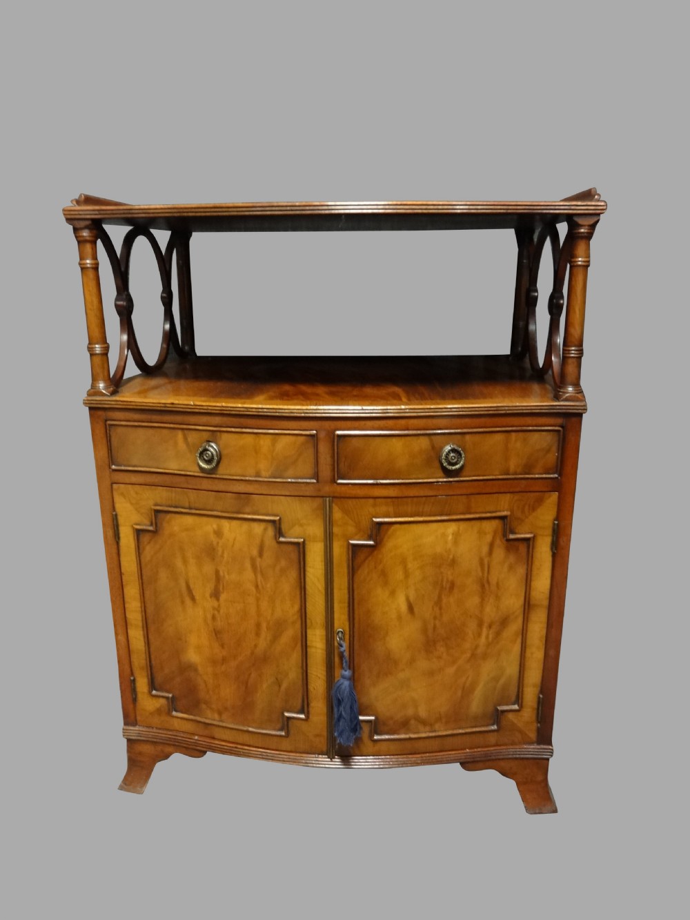 Excellent Quality Serpentine Mahogany Side Cabinet