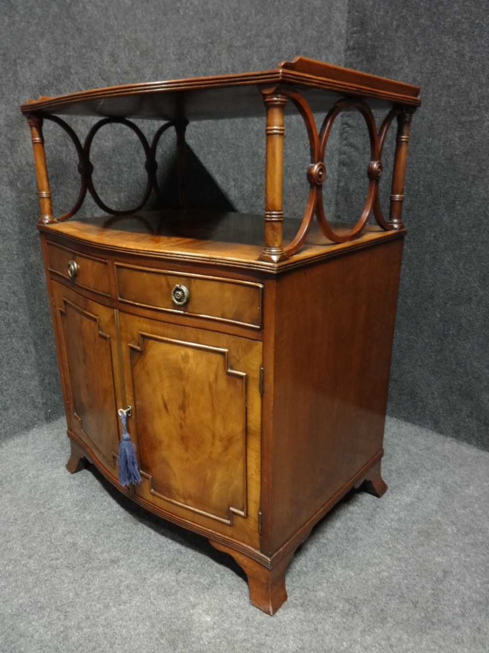 Excellent Quality Serpentine Mahogany Side Cabinet View III