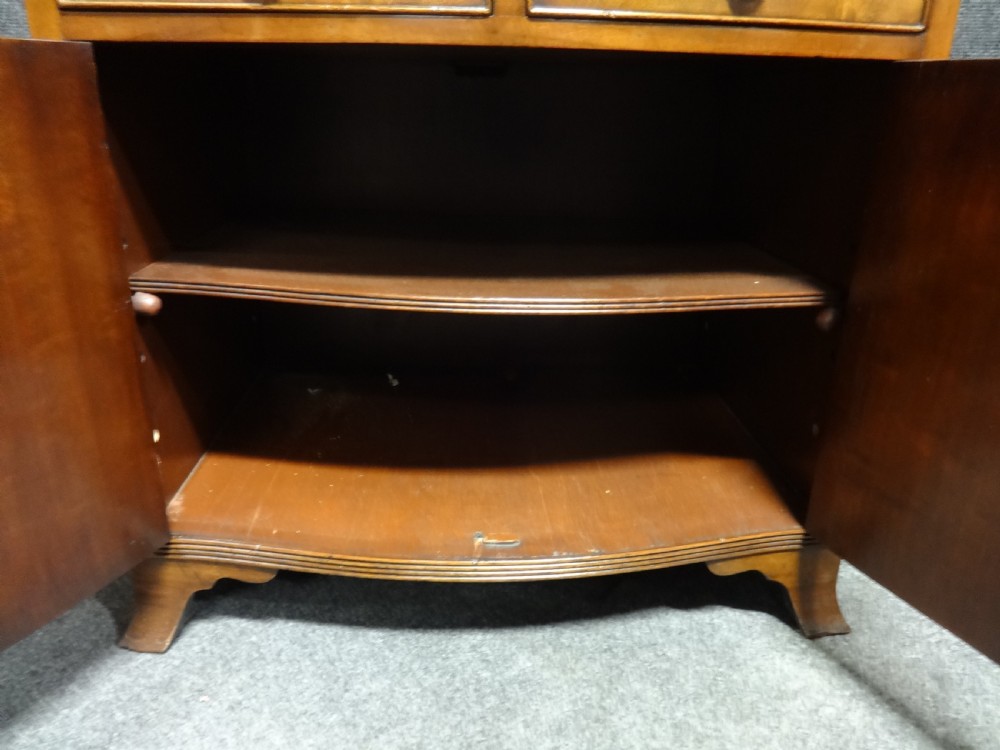 Excellent Quality Serpentine Mahogany Side Cabinet View V
