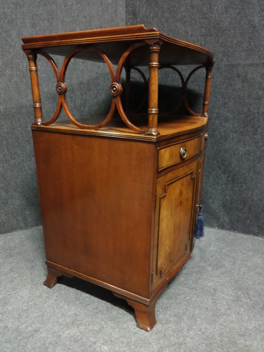 Excellent Quality Serpentine Mahogany Side Cabinet View VII