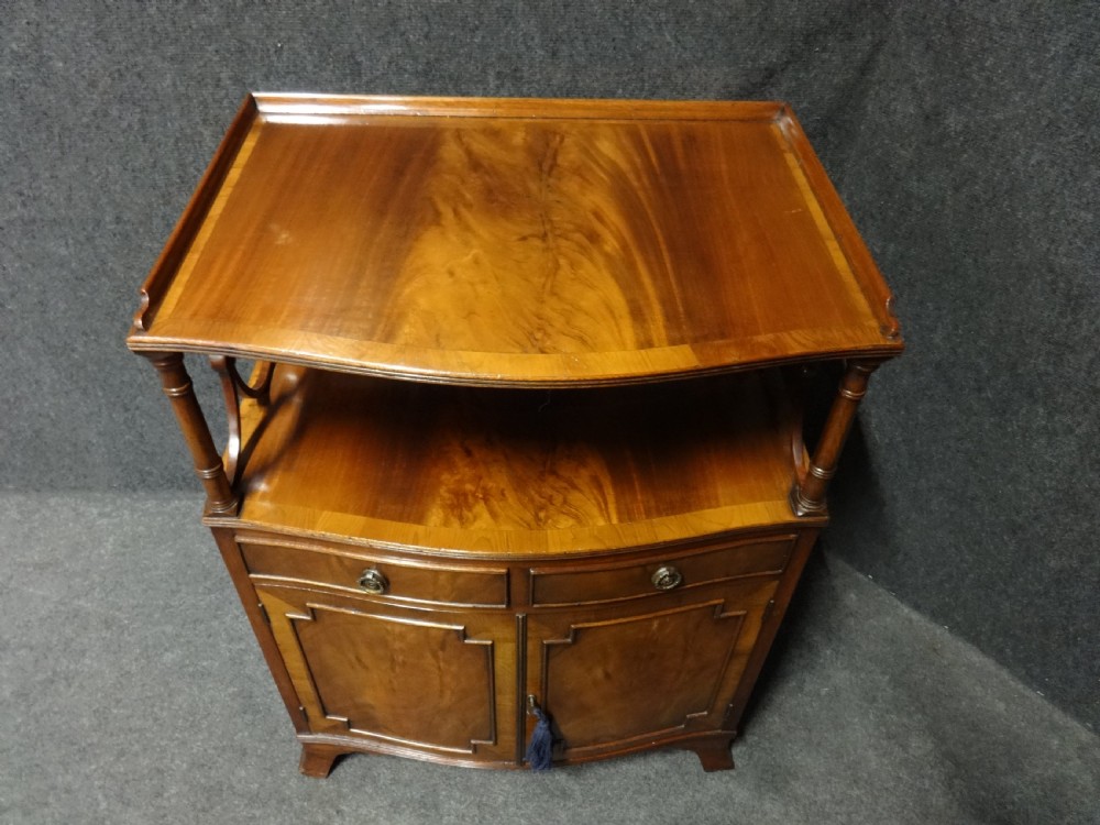 Excellent Quality Serpentine Mahogany Side Cabinet View IX