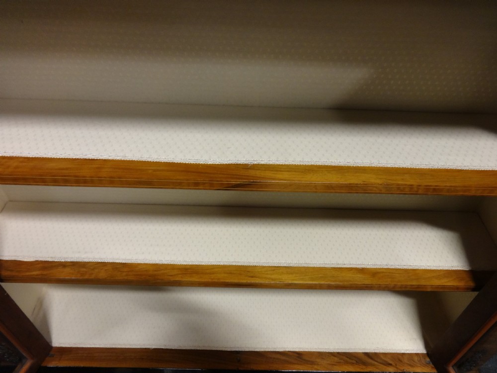 A Good Victorian Inlaid Walnut Two Door Pier Bookcase View VII