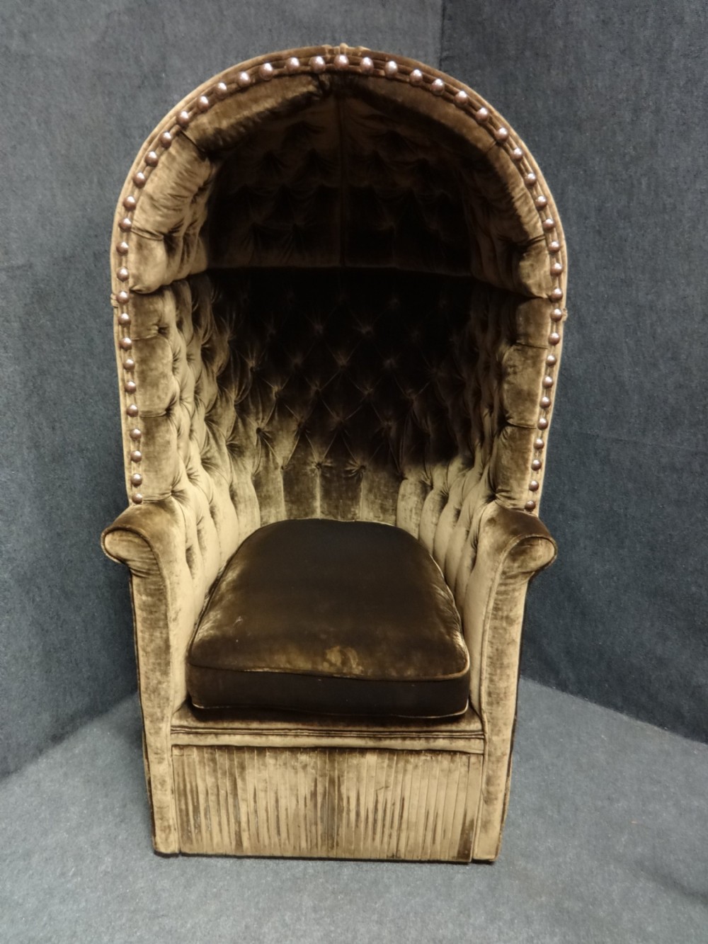 A Superb Victorian Velvet Plush Porters Chair View II