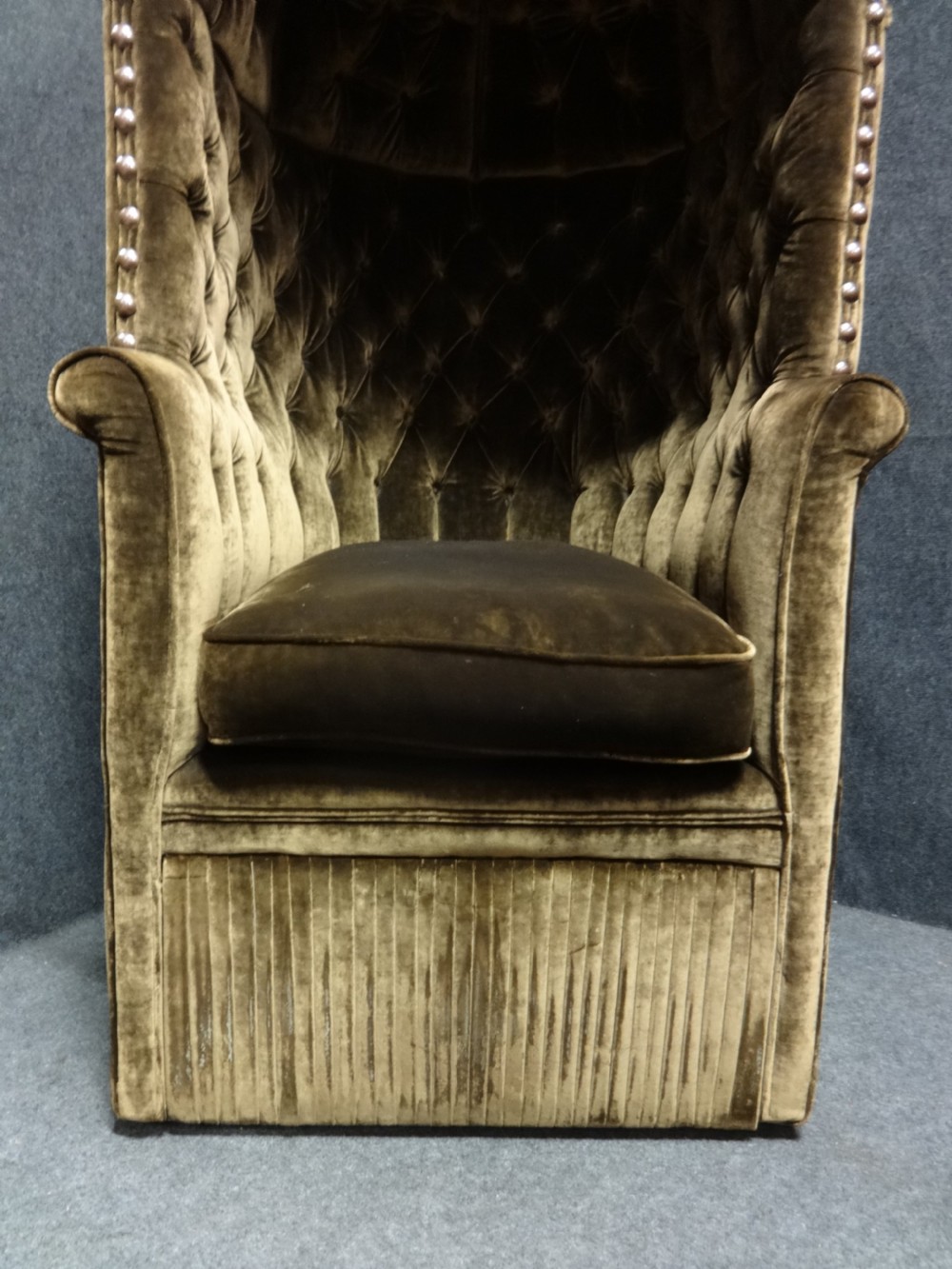 A Superb Victorian Velvet Plush Porters Chair View IV