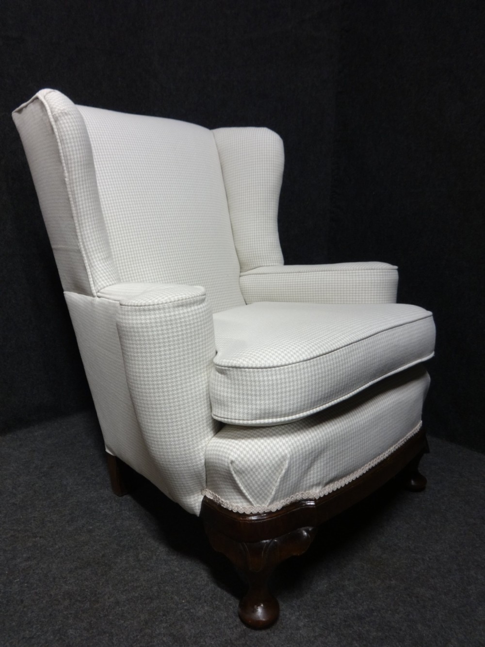 Top quality pair of Victorian Walnut Wing Armchairs View VI