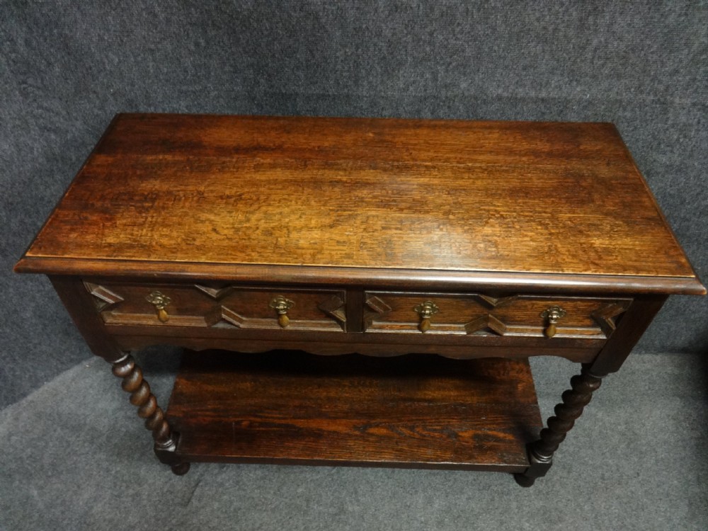 Very Good Small Oak Pot Board Dresser Base View VI