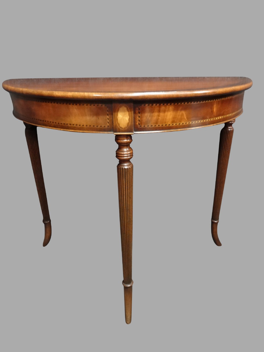 Mahogany Inlaid Console Table