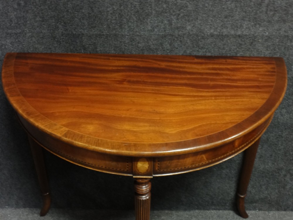 Mahogany Inlaid Console Table View V