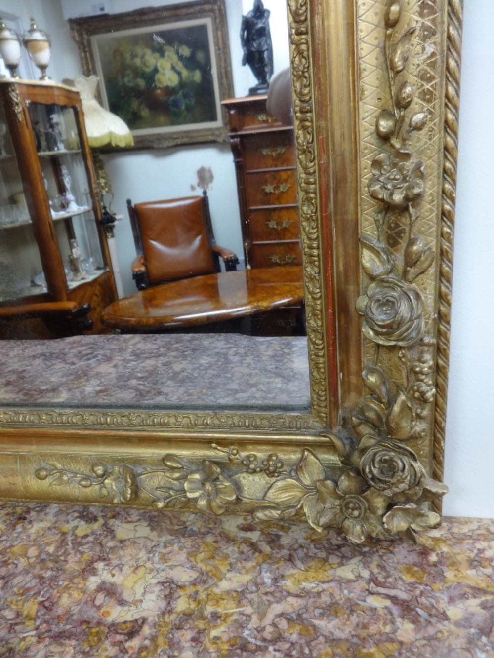 Large Outstanding Gilt Framed Mirror View VII