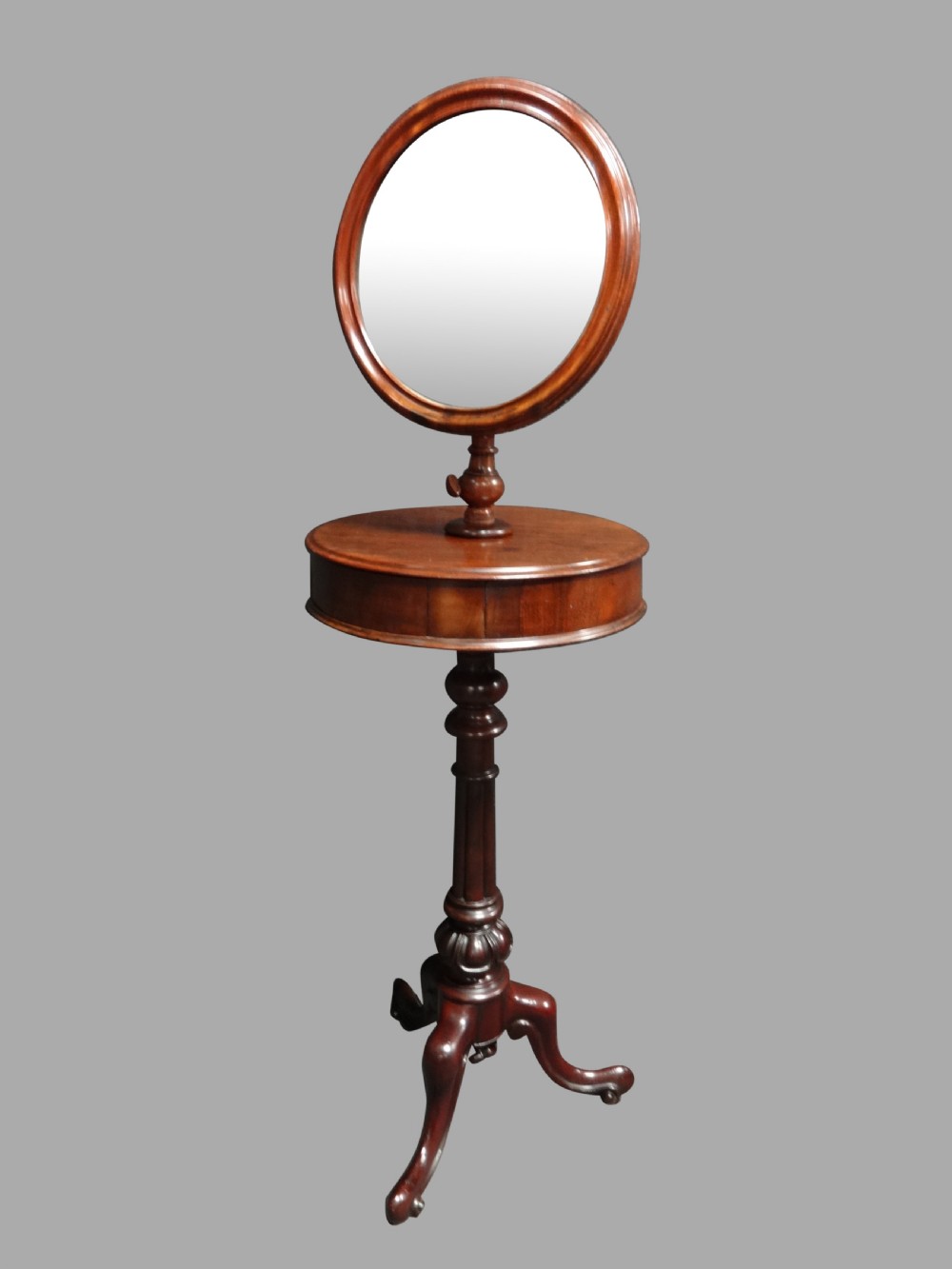 Very Good Victorian Mahogany Shaving Mirror