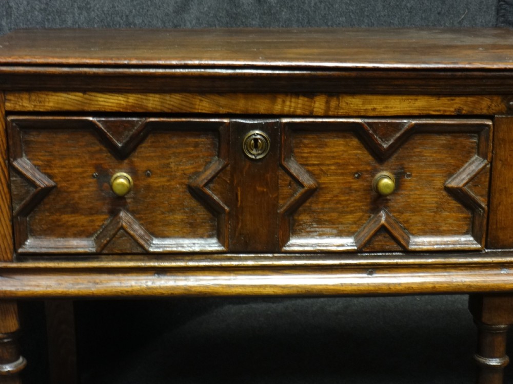 Very Good Early  C17th Oak and Elm Dresser Base View III