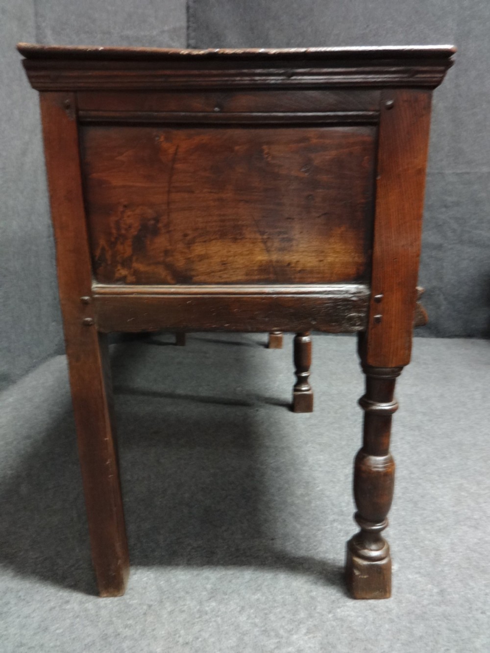Very Good Early  C17th Oak and Elm Dresser Base View X