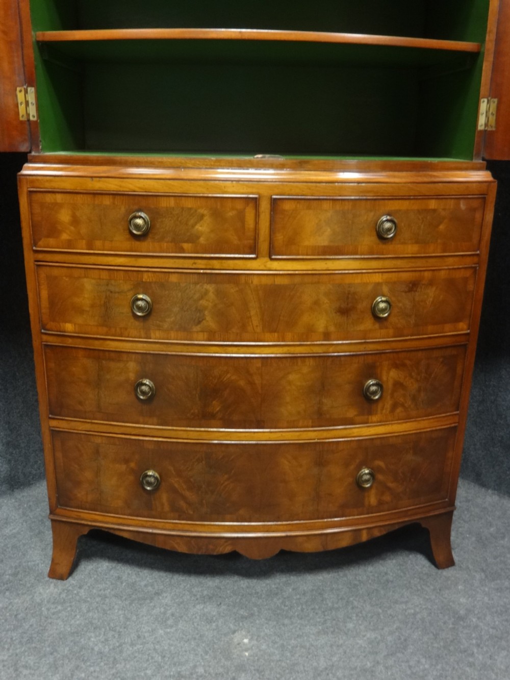 Edwardian Mahogany Linen Press of Small Proportions View IV