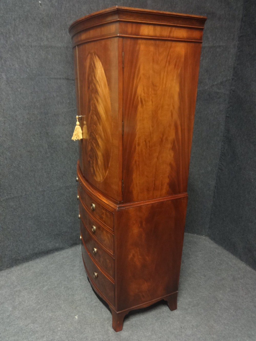 Edwardian Mahogany Linen Press of Small Proportions View VI