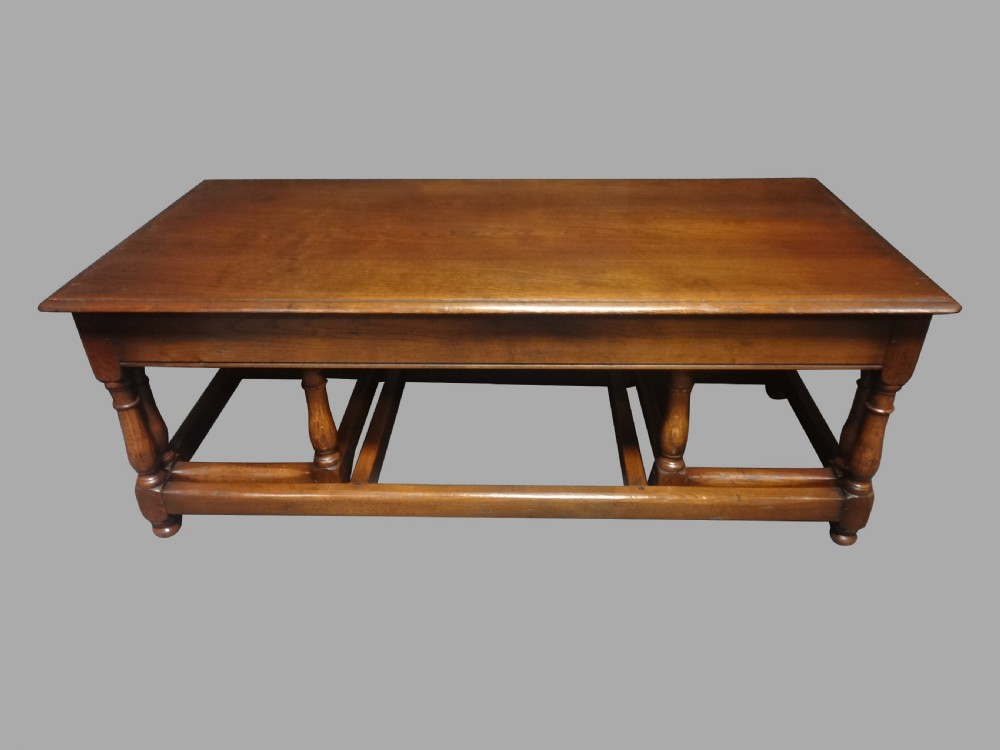 An excellent quality Oak Nest of Coffee Tables