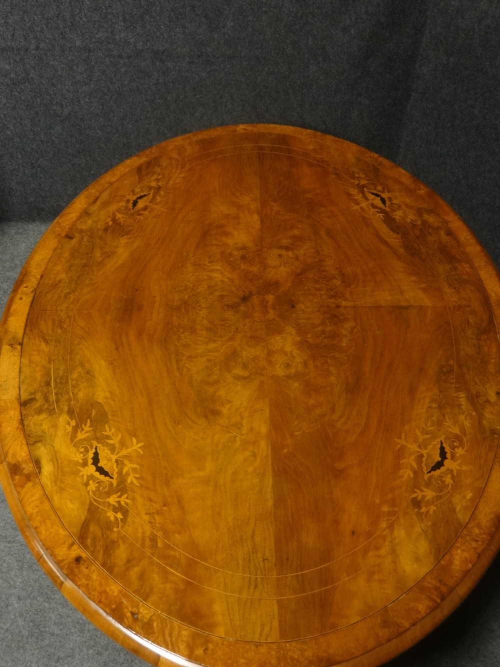 Victorian Burr Walnut Inlaid Coffee Table View III