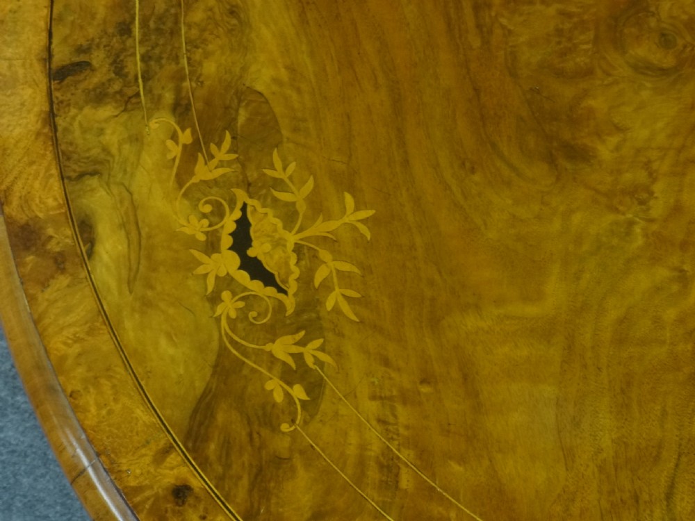 Victorian Burr Walnut Inlaid Coffee Table View IV