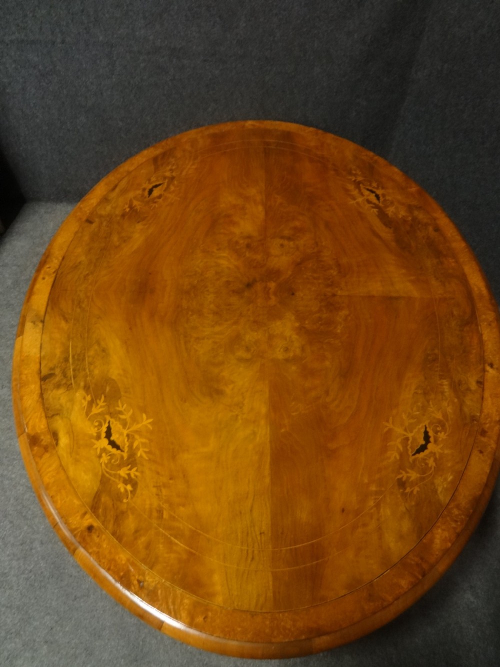 Victorian Burr Walnut Inlaid Coffee Table View V