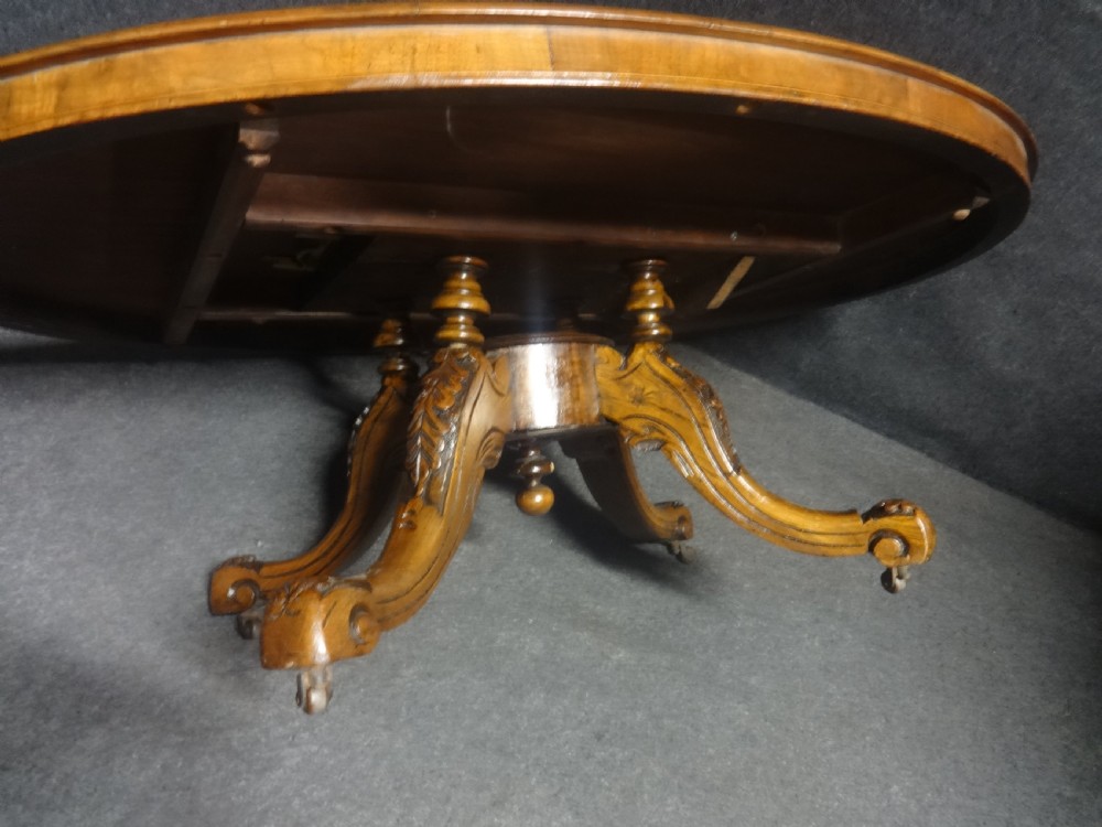 Victorian Burr Walnut Inlaid Coffee Table View VI