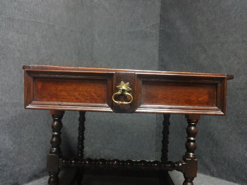 C17th Oak Period Sidetable View V
