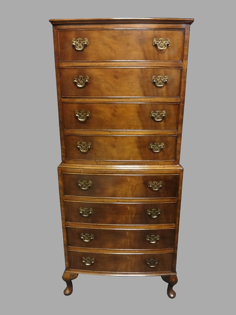 A Very Good Walnut Chest on Chest of Drawers