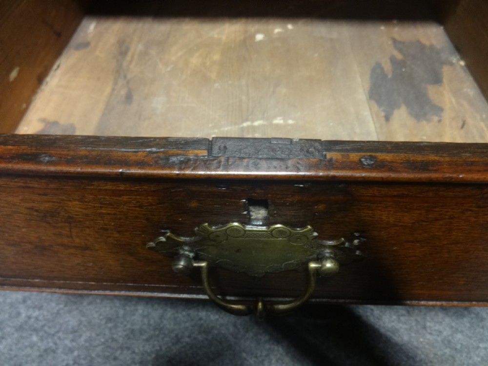 C17th Inlaid Oak Mule Chest Coffer of Small Proportions View IV