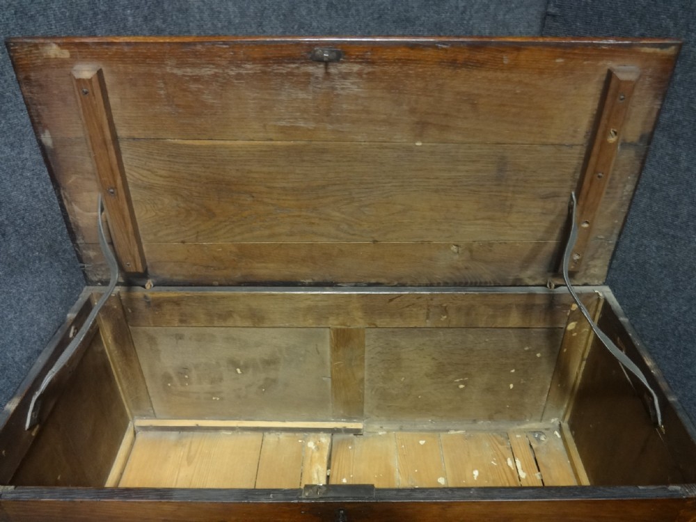 C17th Inlaid Oak Mule Chest Coffer of Small Proportions View VI
